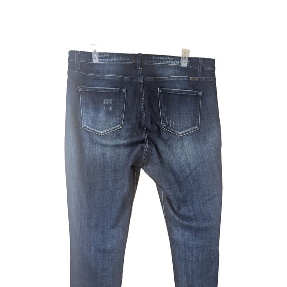 Kancan Curvy Sophia High Rise skinny button fly blue jeans distressed size 3XL - Picture 6 of 11